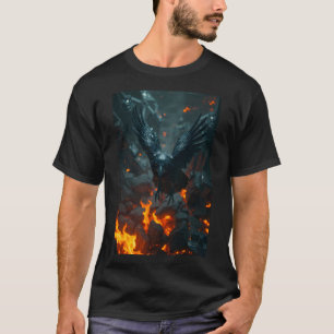 Camisa Ash and Ember – Crow of Rebirth Dark Cur