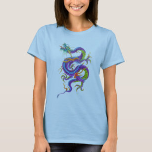 camisa asiática do tatuagem do dragão