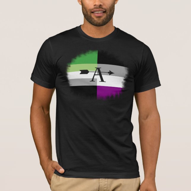 Camisa assexuada do ás de Aromantic Aro (Frente)