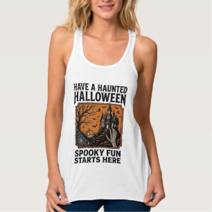 Camisa Assombrada de Halloween Design de Festa Vin