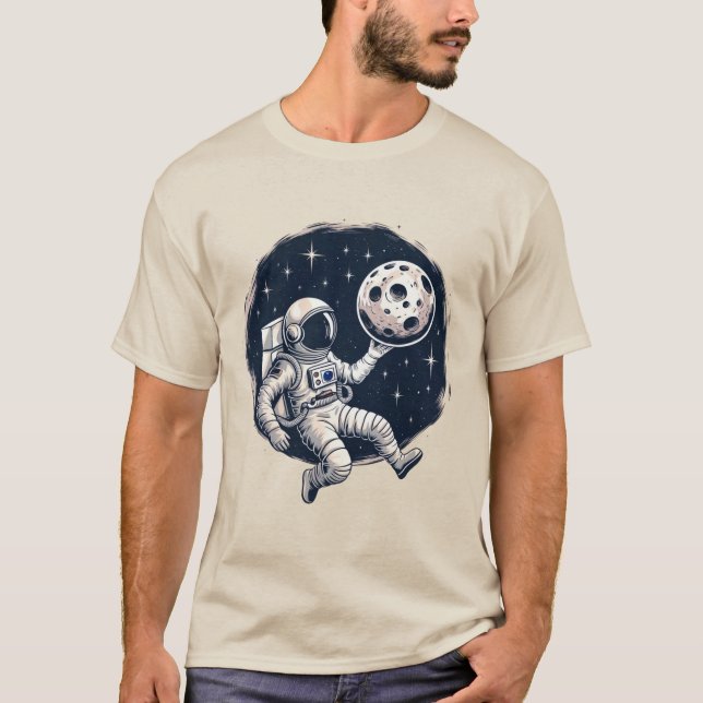 Camisa astronauta espacial com Lua (Frente)