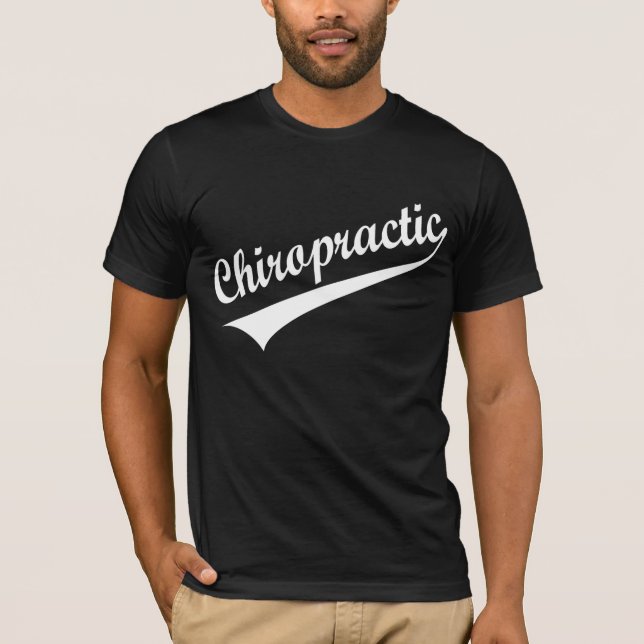 Camisa atlética da obscuridade da quiroterapia (Frente)