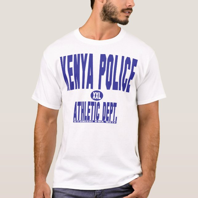 camisa atlética da polícia t de kenya (Frente)