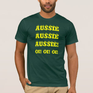 Camisa australiana australiana do fã de esportes 