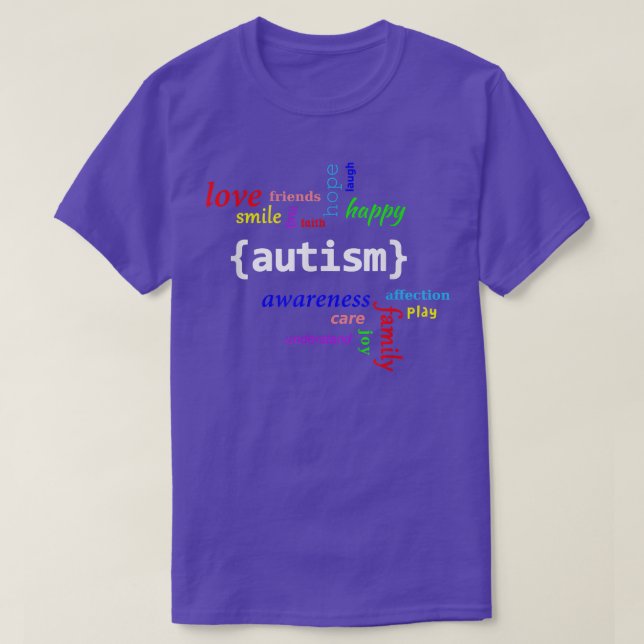 Camisa Autismo - Camisa de Consciência Autismo par (Frente do Design)