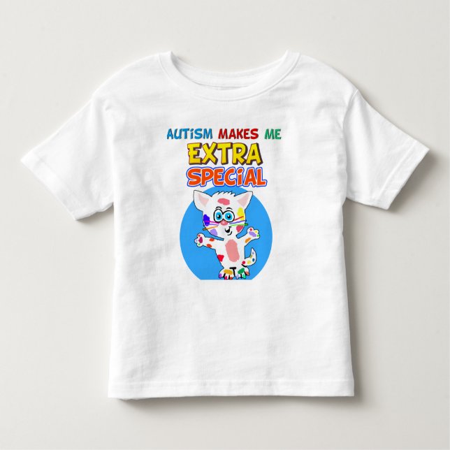 Camisa autística do gatinho (Frente)