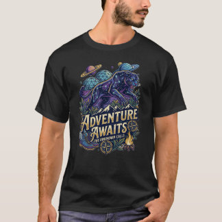 Camisa Aventura Espera Gráfico de Viagem ao Ar Li