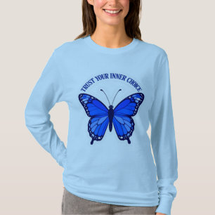 Camisa Azul Borboleta da Escolha Interior