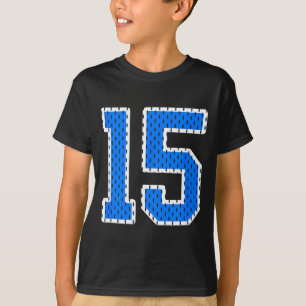 Camisa azul brilhante de jersey esportivo número 1