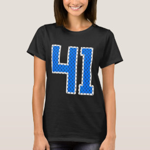 Camisa azul brilhante de jersey esportivo número 4