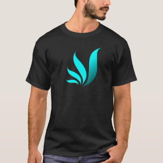 Camisa azul da obscuridade do ícone da grama