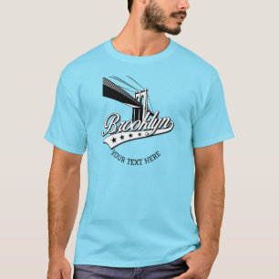 Camisa Azul de Design Minimalista Elegante Brookly