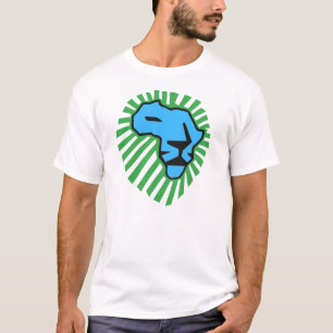 Camisa azul de Waka Waka da juba do verde do leão