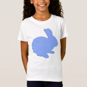 Camisa azul do coelhinho da Páscoa da silhueta da