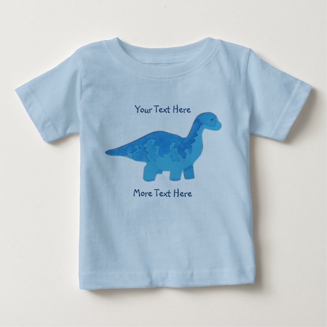 Camisa azul do dinossauro (Frente)