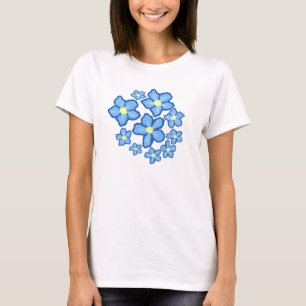 Camisa azul e amarela das flores