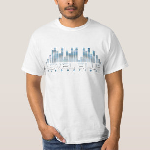 Camisa azul nivelada do Promo