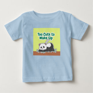 Camisa Azul Panda Desenho Animado para Crianças de
