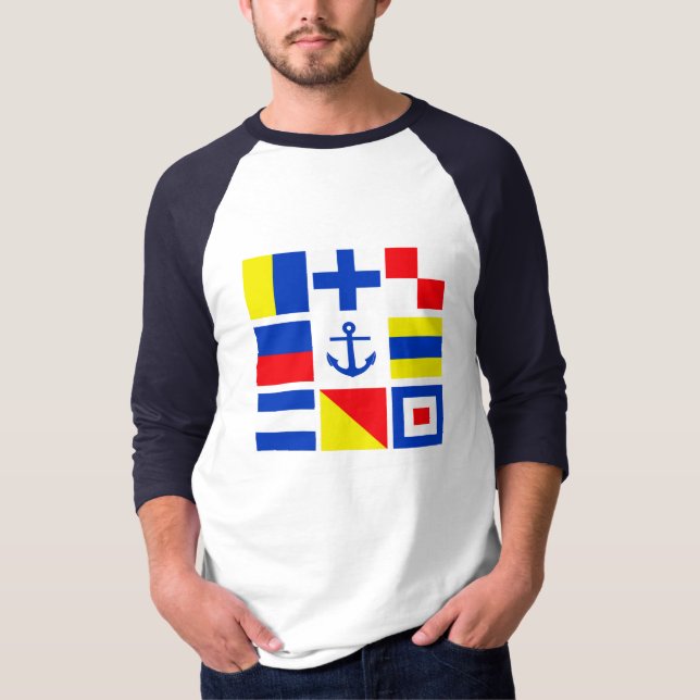 Camisa bandeiras marítimas - escolha estilo e cor (Frente)