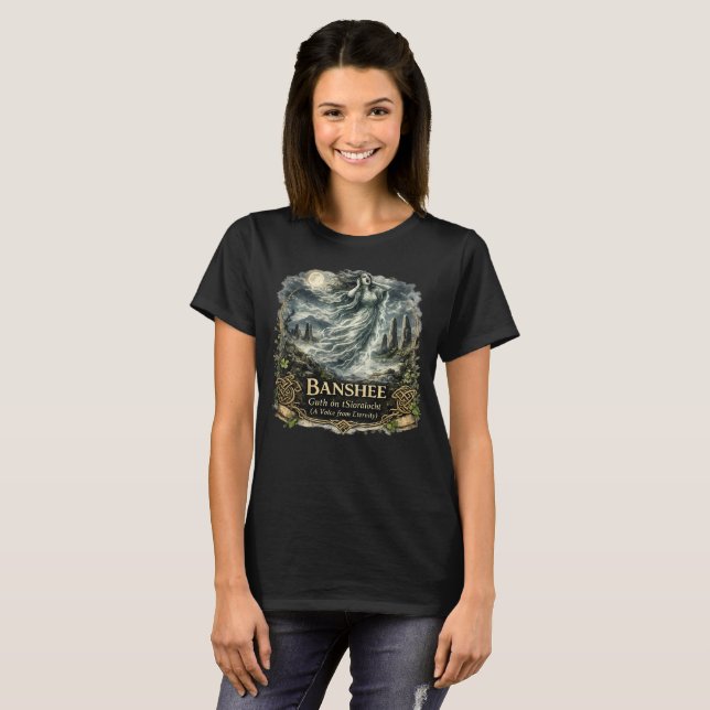Camisa Banshee Folclore Celta - Uma Voz  (Frente Completa)