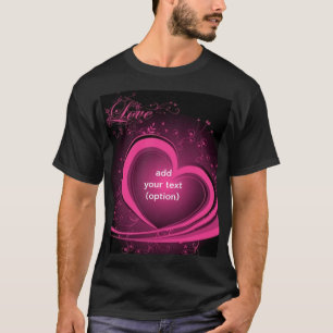 Camisa básica da obscuridade T do coração abstr