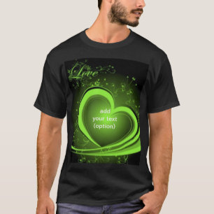 Camisa básica da obscuridade T do coração abstr