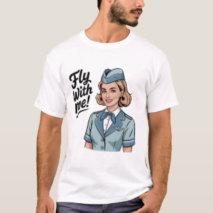 Camisa Básica de aeromoça escandinava