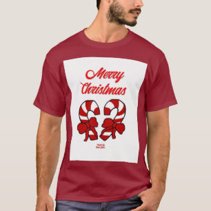 Camisa básica de camisa de canas de Natal