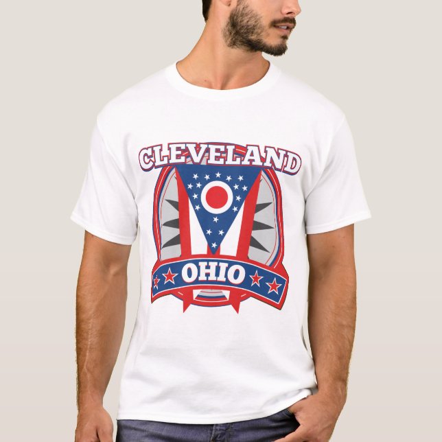 Camisa básica de camiseta masculino de Ohio (Frente)