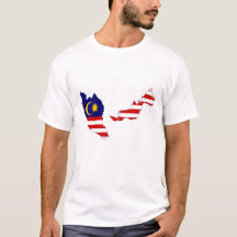 Camisa básica de homem com bandeira da Malásia no 