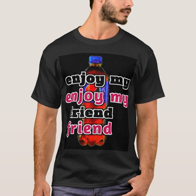 Camisa básica de homem com Design digital colorida (Frente)