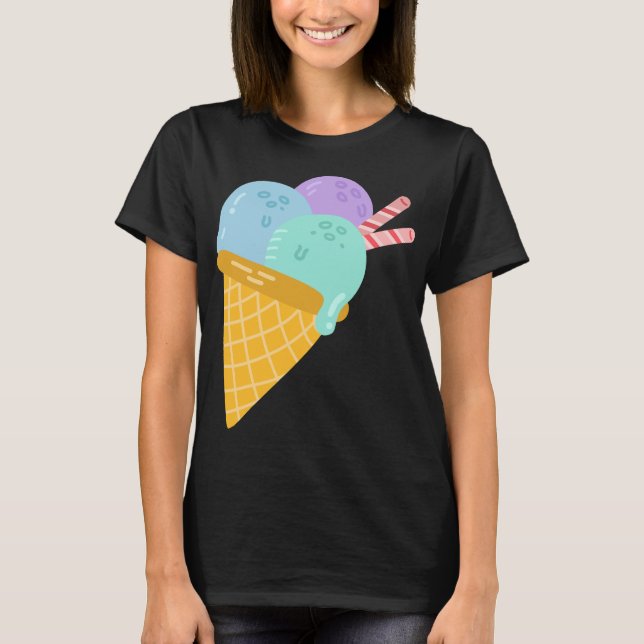 Camisa básica de T-Shirt Summer e Gelato (Frente)
