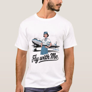 Camisa Básica Escandinava de Comissária de Bordo