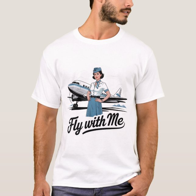 Camisa Básica Escandinava de Comissária de Bordo (Frente)