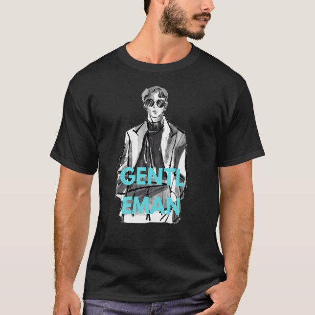 camisa básica masculina casual e solta (Frente)