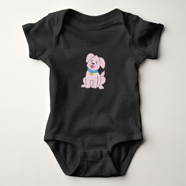 Camisa Básica Simples de Cachorrinho Bebê (Frente)
