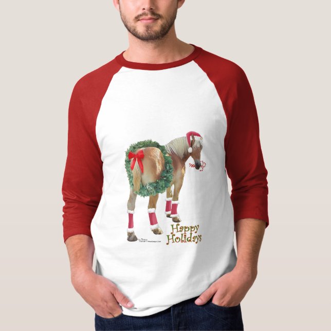 Camisa belga do Natal do cavalo de esboço (Frente)