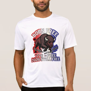 Camisa Bison Americana Livre do nascer - 250 Anos