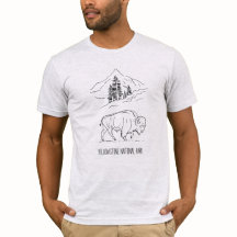 Camisa Bison Minimalista em Paisagem Montanhosa