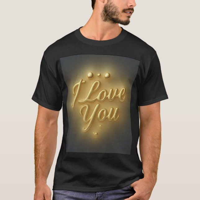 Camisa Black I Love You - Presente para Namorado (Frente)