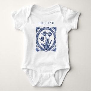 Camisa Blue Delft Azul Holanda Tulipa