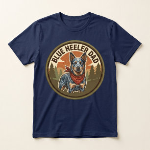 Camisa Blue Heeler Dad Tee Presente para Pai de