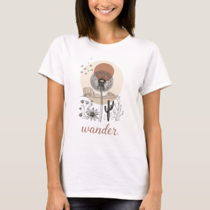 Camisa Boho Mãe Mama Vagabunda Deserto Flor Silves