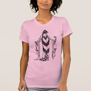 Camisa bonita da senhora do art deco