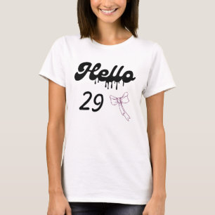 Camisa bonita de aniversário de 29 anos para menin