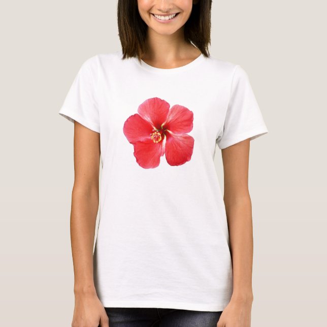 CAMISA BONITA DE HIBISCO MULHER (Frente)