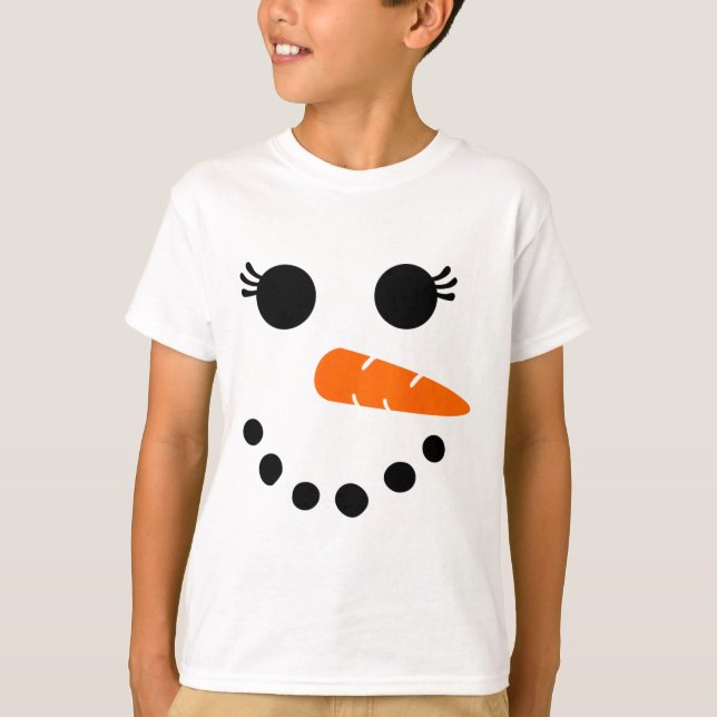 Camisa Bonita De Rosto De Neve Para Mulheres Menin (Frente)