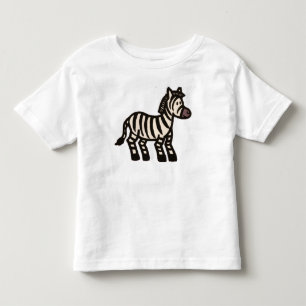 Camisa bonito da criança da zebra dos desenhos