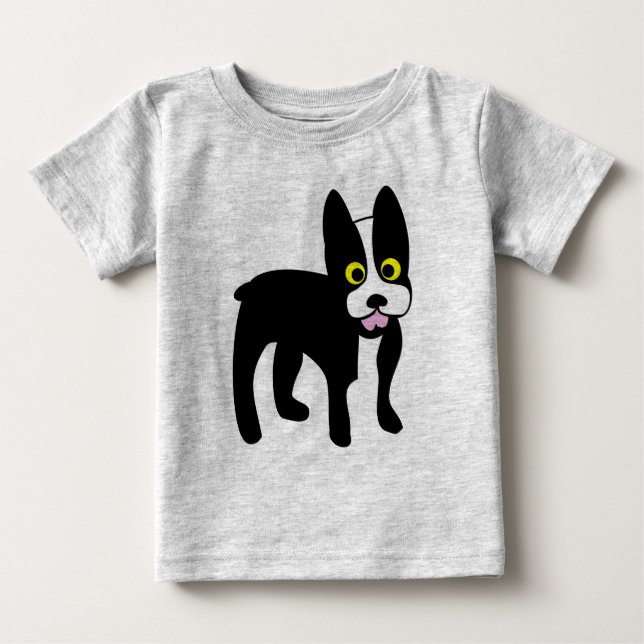 Camisa bonito de Boston Terrier dos desenhos (Frente)