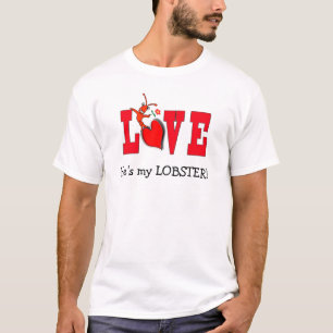 Camisa bonito do amor dos lagostins/lagosta